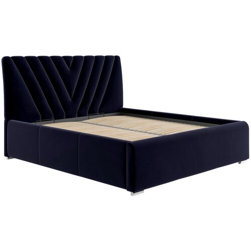 Boxxx OBLAZINJENA POSTELJA 140 cm x 200 cm , tekstil temno modra Slike