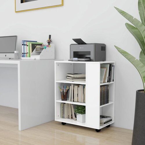 vidaXL Ormarić s kotačima bijeli 60 x 35 x 75 cm od iverice Cijene