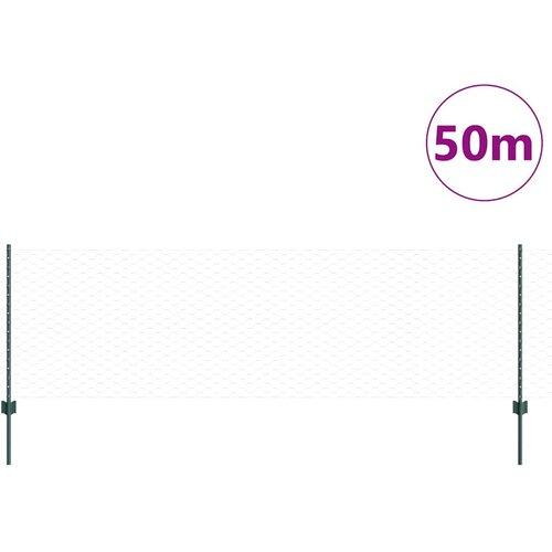  Heksagonalna ograda s stubom 50 x 0,8 m Čelik premazan PVC-om Slike