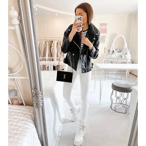 Gemre Black faux leather biker jacket Gill Cijene