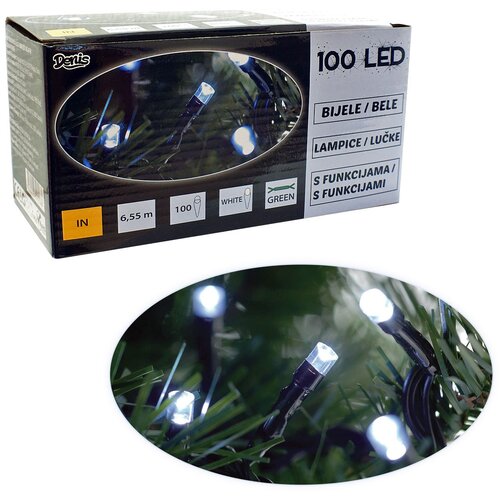  100 led lampica, bela sa 8 funkcija Cene