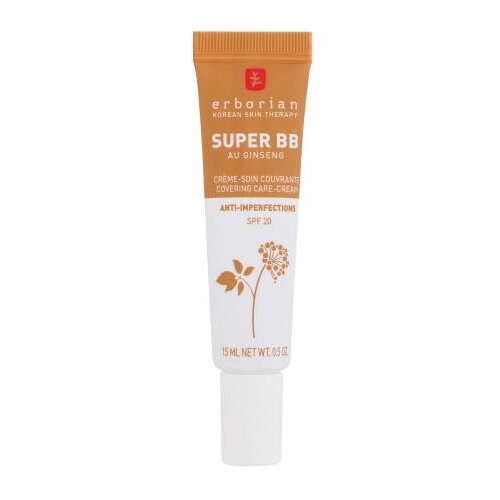 Erborian Super BB Covering Care-Cream SPF20 bb krema s punim prekrivanjem za problematičnu kožu 15 ml Nijansa caramel Slike