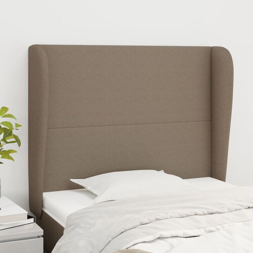 vidaXL Uzglavlje s ušima smeđesivi 103x23x118/128 cm od tkanine Cijene