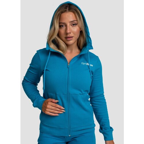 GymBeam ženska dukserica Limitless Zip Up Aquamarine Cene