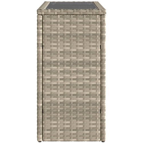  Vrtni stol sa staklenom pločom 58x27,5x55 cm od poliratana Slike