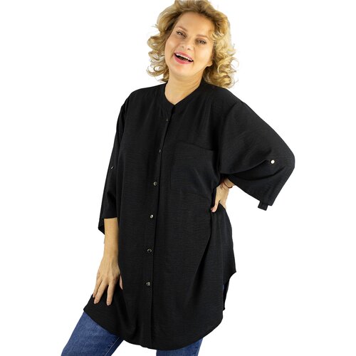 Pri Elegant oversize blouse shirt with stand-up collar ANNA Slike