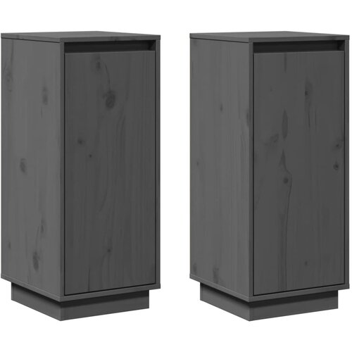 Maison Chic Komoda - Predalnik 2 kosa siva 31,5x34x75 cm trdna borovina, (21721575) Cene