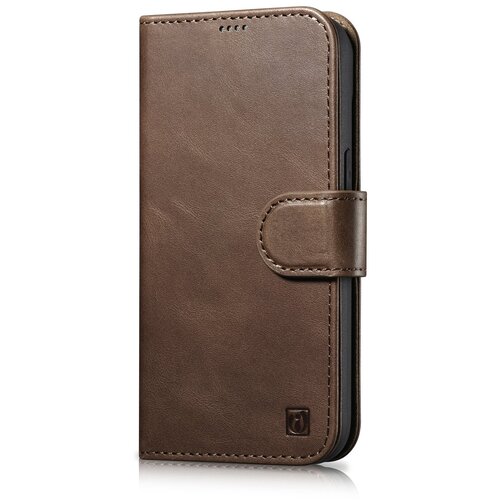 ICARER 2v1 usnjena preklopna torbica za iPhone 14 Pro Anti-RFID Oil Wax Wallet Case temno rjava, (21522189) Cene