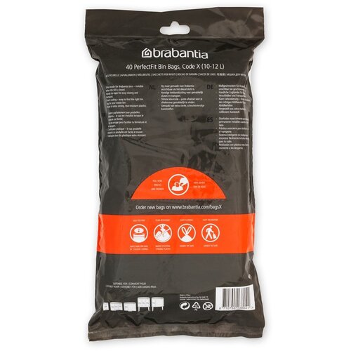Brabantia PerfectFit vrečke za smeti za Bo Touch Bin - praktično pakiranje - 12L (X) - 40 kos Slike