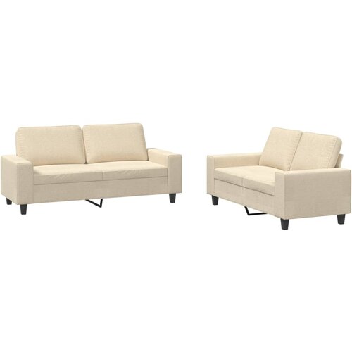 Maison Chic Sedežna garnitura - kavč 2-delna krem blago, (21728339) Cene