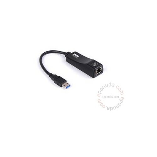 Green Connection adapter USB 3.0 tip A (M) - RJ-45 (F) GC-LNU302 adapter Slike