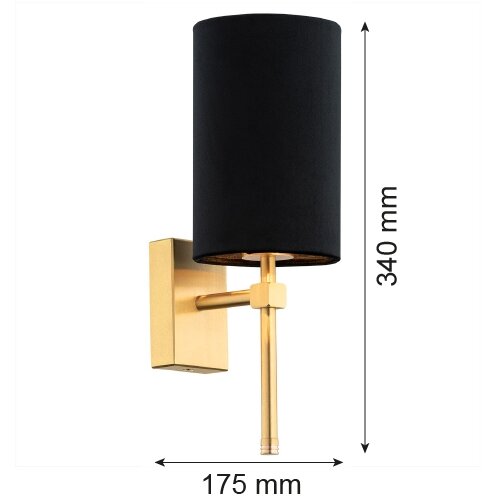  Argon 8035 - Zidna lampa ABRUZZO 1xE14/7W/230V mesing/crna Slike