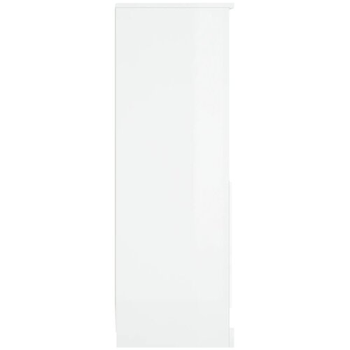  Visoka komoda sjajna bijela 36x35,5x103,5 od konstruiranog drva Slike
