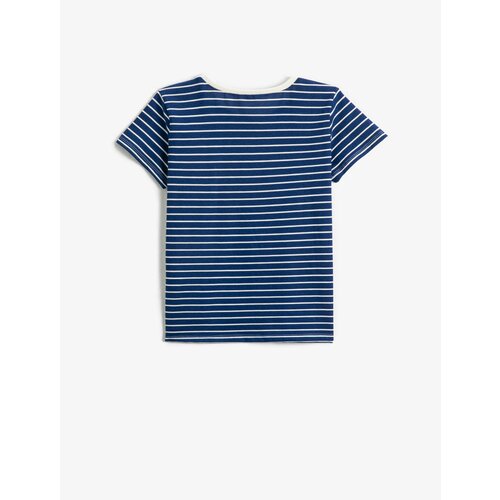 Koton Striped T-Shirt Printed Short Sleeve Crew Neck Cotton Cene