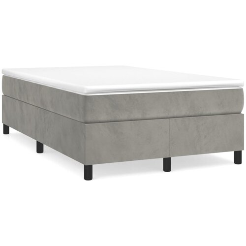 Maison Chic Box spring postelja - Vzmetna postelja z vzmetnico svetlo siva 120x200 cm žamet SL19064, (21894186) Cene
