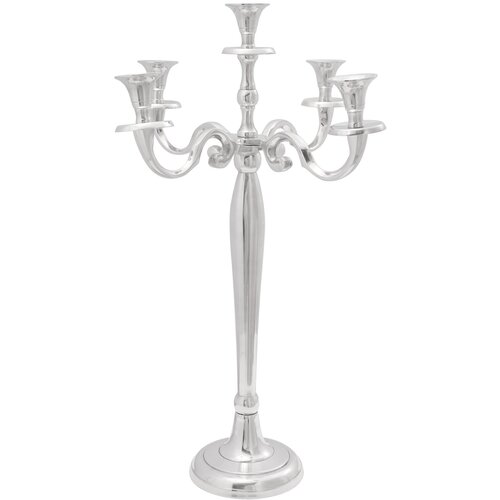 vidaXL Srebro Aluminij 33.5 x 33.5 x 60 cm Dekorativni vložki Svečniki Cene