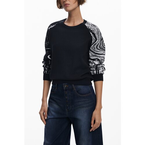 Desigual WOMEN&#39;S BLACK SWEATER Cene