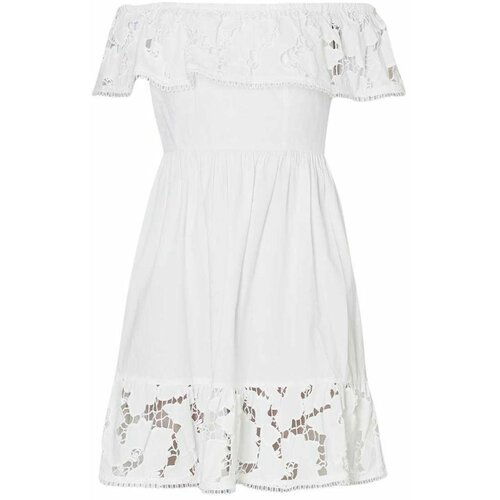 Liu Jo bela mini haljina sa čipkom LJMA4080 T3762 11111 Slike