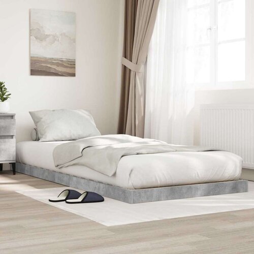  Posteljni okvir Betonsko siva 90 x 190 cm Konstruiran les, (5000121347) Cene
