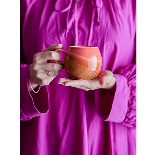 Bloomingville Oranžna lončena skodelica 280 ml Paula &amp;ndash; Slike