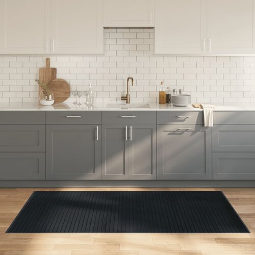  Tepih pravokutni sivi 100 x 200 cm od bambusa Slike