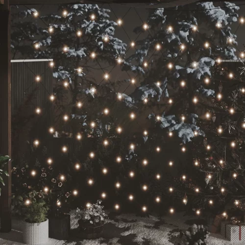 vidaXL Božićna svjetlosna mreža topla bijela 3 x 2 m 204 LED