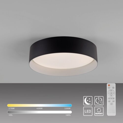 SCH&amp;Ouml;NER WOHNEN 14593-18 -LED prigu&amp;scaron;iva stropno svetlo TAVOLI LED/10W/230V crna + daljinski upravljač Slike