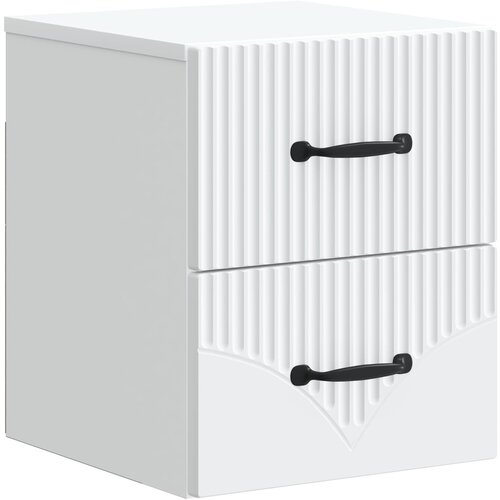 VidaXL Stenski nočni omarici Bela 34,5 x 33 x 40 cm Inženirski les, (5000298725) Slike