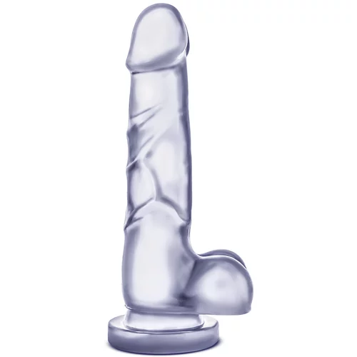 B Yours Sweet 'N Hard Dildo With Balls - Clear