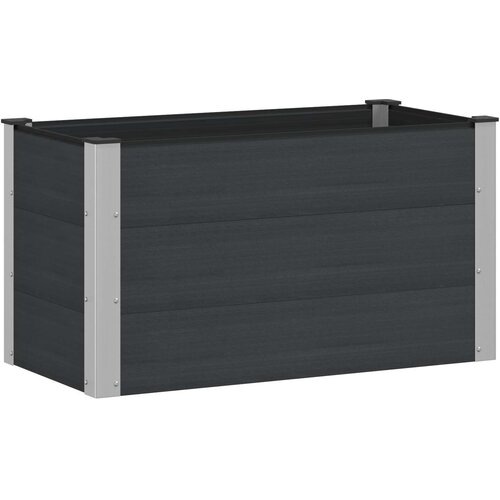 vidaXL Povi&scaron;ena gredica - Vrtna gredica Crna 100 x 50 x 54 cm WPC i aluminij - 100 x 50 x 54 cm Crna Cijene