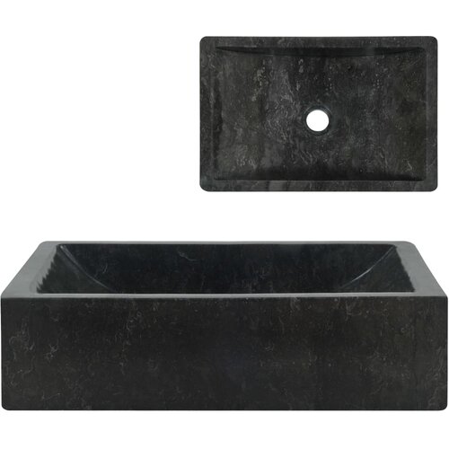 vidaXL Umivalnik 45x30x12 cm marmor črn Cene