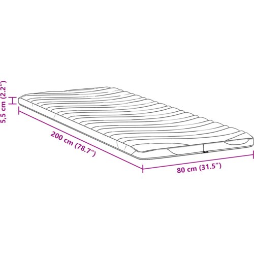  Jastučići za madrace Bijelo 80 x 200 cm Poliester bez ljepila Slike