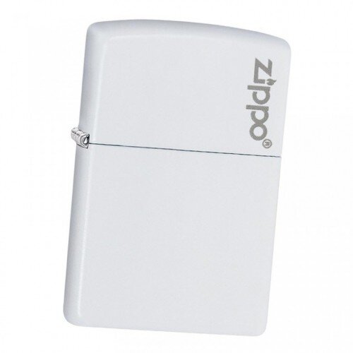 Zippo upaljač white matte with logo Slike