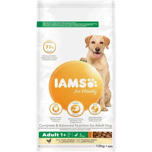 IAMS for Vitality Adult Large s piletinom - 2 x 12 kg