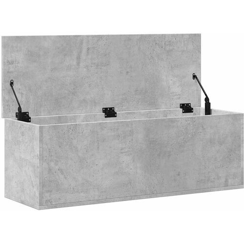  Kutija za pohranu boja betona 102x35x35 cm konstruirano drvo Slike