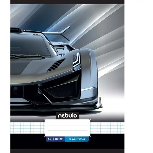 NEBULO bilježnica s kvadratićima A/4 87-32 s uzorkom sportskog automobila Cene
