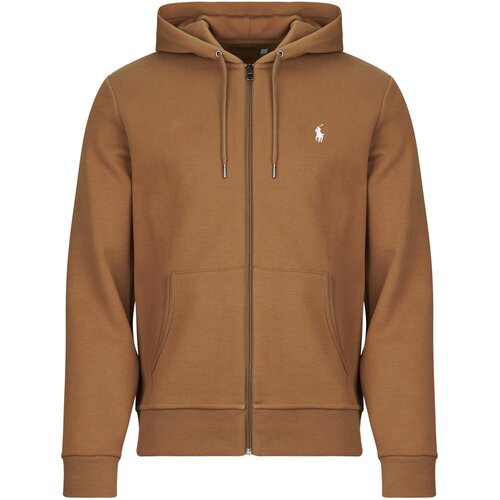 Polo Ralph Lauren SWEATSHIRT ZIPPE EN DOUBLE KNIT TECH Smeđa Slike