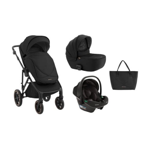 Kikka Boo Kolica Thea 3in1 premium set sa autosedi&amp;scaron;tem I-Xtend I-size i tvrdom korpom Black ( KKB20134 XTSET ) Slike
