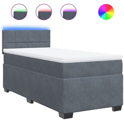 Box spring krevet s madracem tamnosivi 90x190 cm bar&amp;scaron;unasti Slike
