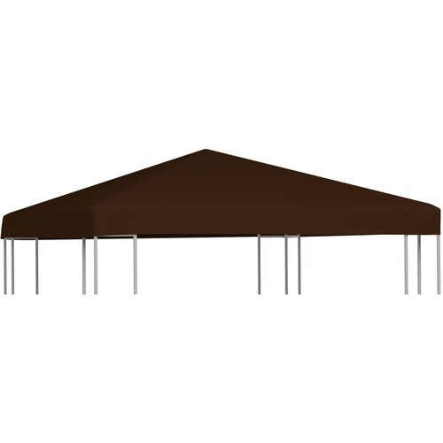 vidaXL Streha za paviljon 310 g/m² 3x3 m rjava Cene