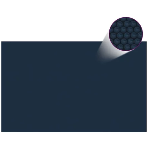 Plavajoča PE solarna folija za bazen 800x500 cm črna in modra