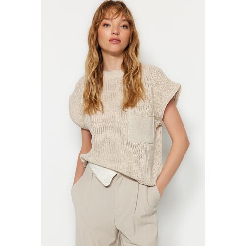 Trendyol Sweater Vest - Beige - Regular fit Slike