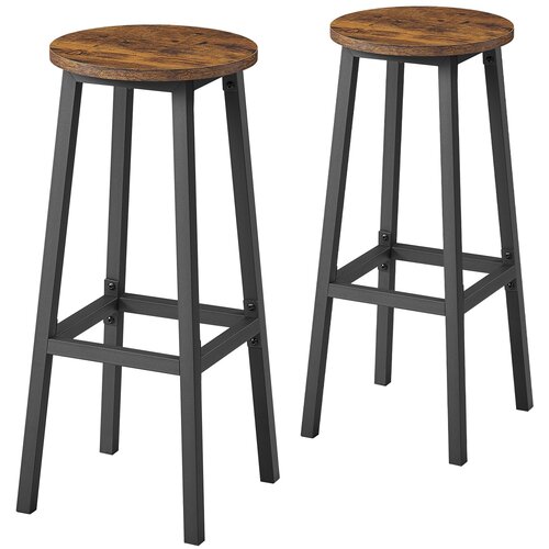 Songmics Set barskih stolov 2 kosa 32x65 cm rjave barve, (5000302483) Cene