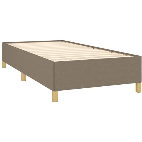  Krevet s oprugama i madracem smeđesivi 90x190 cm od tkanine Slike