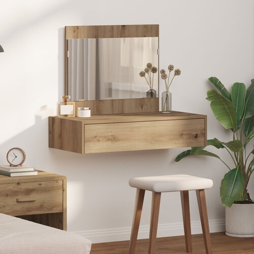 vidaXL Artisan hrast Drvo 83 x 40 x 70 cm Ogledalo Toaletni stol Cijene