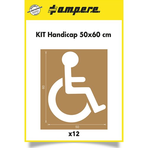 a.m.p.e.r.e Komplet šablon, simbol invalidskega vozička VxŠ 600 x 500 mm, 12 šablon, karton Cene