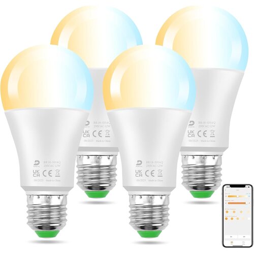 DUSKTEC 4x nastavljiva pametna LED žarnica E27 12W 1000lm Slike