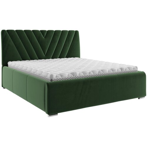 Boxxx OBLAZINJENA POSTELJA 160 cm x 200 cm , tekstil temno zelena Slike