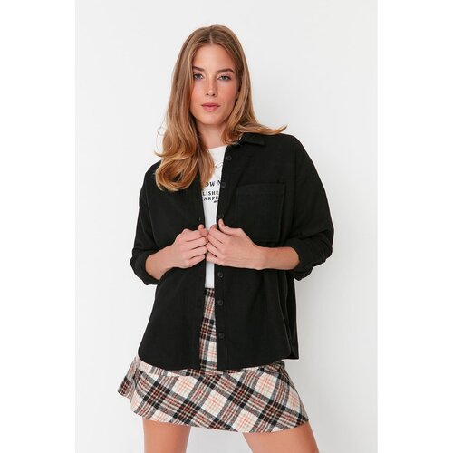 Trendyol Black Buttoned Shirt Jacket Slike