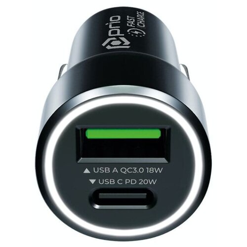  Avtomobilski polnilec za naprave s priključkom USB-C / USB-A, dvojni, 20W Slike